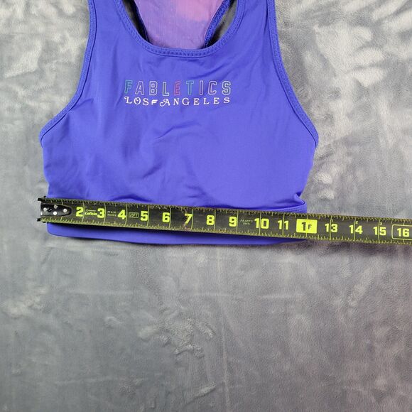Fabletics Sports Bra‎ Womens Small Purple Wireless Workout Gym - Picture 3 of 4